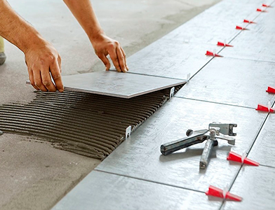 Kitchen Floor Tiles installation