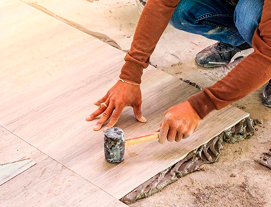 Homogeneous Floor Tiles installation